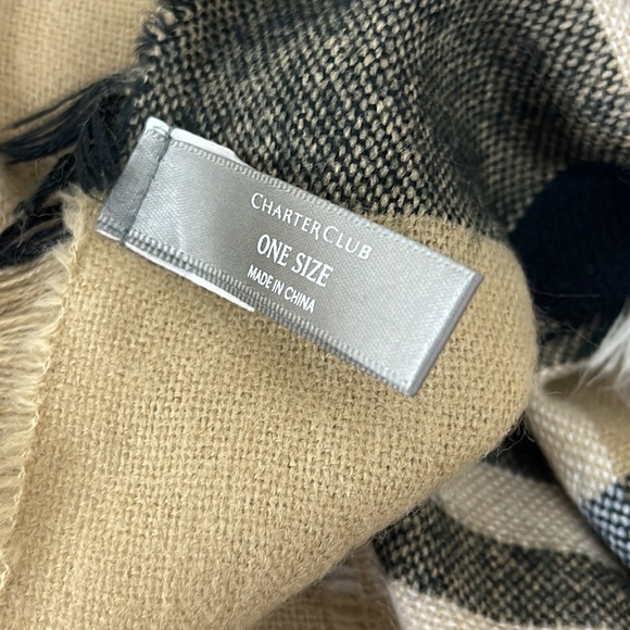 Charter Club Lightweight Border Plaid Poncho from Macy's - Picture 14 of 16